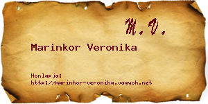 Marinkor Veronika névjegykártya